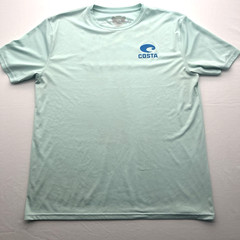 Costa Del Mar Men’s 2XL “Born On The Water” Graphic Fishing T-Shirt Aqua Blue