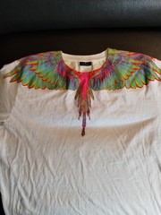 Marcelo Burlon County of Milan Men’s XL T-Shirt White Multi-Color Wings NWOT