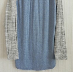 Lularoe Henley T-Shirts Cotton Blend Color Contrast Long Sleeve Hi-Low Size L