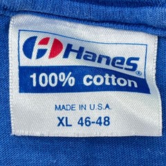 U.S. Fish & Wildlife Lab 1990 WMass Made USA Hanes XL Blue t-Shirt Bleach spots