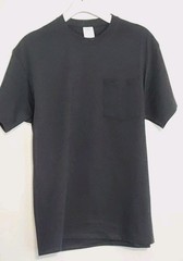 5-pack Large Black Port & Company Essentials 100% Cotton Pocketed T-Shirt