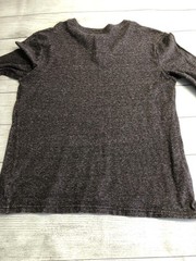 Merona Henley Shirt Mens Medium Gray Long Sleeve Tagless Jersey Tee Casual