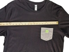 Humants Men’s Large Workwear Jersey Pocket Tee Dark Black Gray heather Cotton