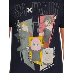 Spy X Family Mens Manga Series Navy Blue Kanji Shirt NWT Medium