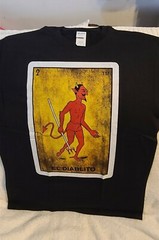 EL DIABLITO DEVIL MEXICO MEXICAN LOTERIA LOTTERY NUMBER 2 CHICANO T-SHIRT