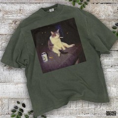 Funny Smoking Cat Graphic Shirt Meme Cat Lover Weird Gift Unisex Tee Retro