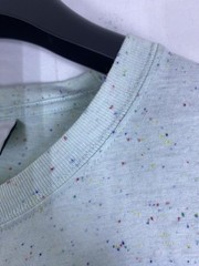 Teddy Fresh Shirt Mens XL Light Blue Spotted Textured Teddy Bear Logo Pocket USA