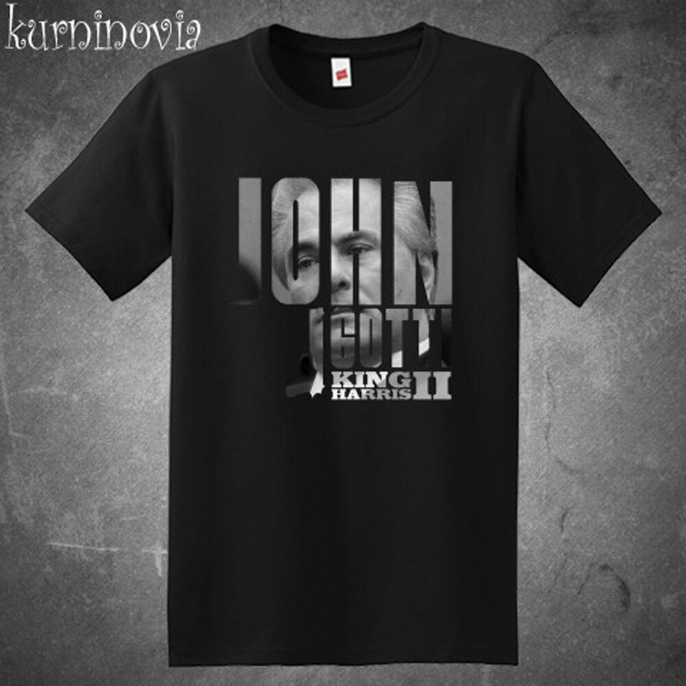 John Gotti Mafia Gangster Action Movie Men’s Black T-Shirt Size S to 5XL