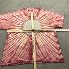 Vintage Mike DuBois Sun Shirt Mens XL Red Tie Dye Psychedelic Aztec Graphic 80s