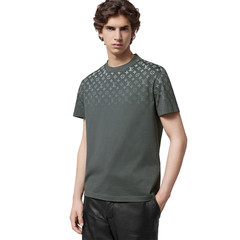 LOUIS VUITTON Classic Gradient Monogram Motif T-Shirt Gray Mens Tee Size L