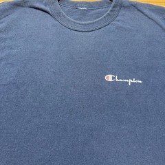 Vintage Y2K Champion Script Logo Embroidered Single Stitch T-Shirt Men’s – Large