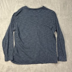 Polo Ralph Lauren Shirt Mens XL Blue V-Neck Long Sleeve Pony Cotton Tee