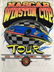 VTG NASCAR Winston Cup Tour 1997 T-Shirt Adult L Checkered Flag Racing Deadstock