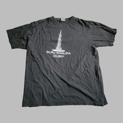 Vintage Mens L Burj Khalifa Dubai Skyscraper UAE United Arab Emirates T Shirt