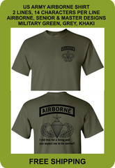 US Army Airborne Shirt, Performance Shirt