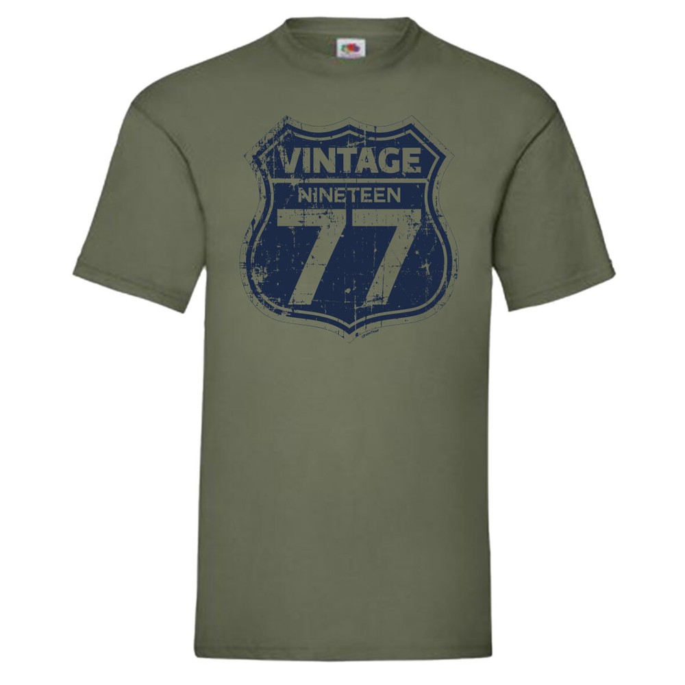 Vintage 1977 Nineteen Seventy Seven T-Shirt Birthday Gift
