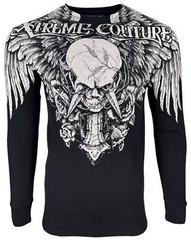 Xtreme Couture by Affliction Men’s Thermal Shirt Dagger Skull