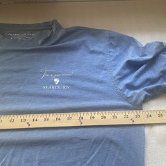 Peter Millar Pima Cotton Blend T Shirt Men L Blue Seabourn Cruise Logo Preppy
