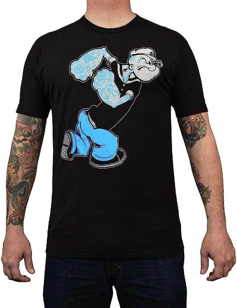 NWT Lowbrow Art Company Mens SAILOR MAN Tee Shirt BLACK SM-2XLARGE MADE IN USA