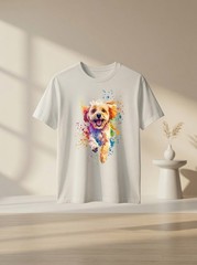 Cavapoo Lover Colorful Splash Art Cavapoo Dog Lover Graphic Tee Gift