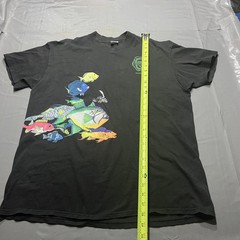 Velva Sheen Shirt Mens XL Black Earth Science Dive Center Ocean Fish Graphic Tee
