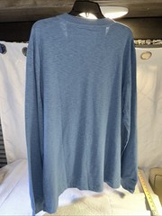 Chaps Henley Shirt Mens Long Sleeve Regular Fit Soft Feel T-Shirt XXL Blue New