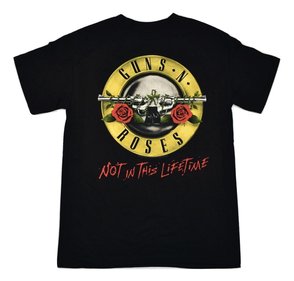 Guns N’ Roses Mens GNR Not In This Lifetime 2016 Tour Black Shirt New Medium