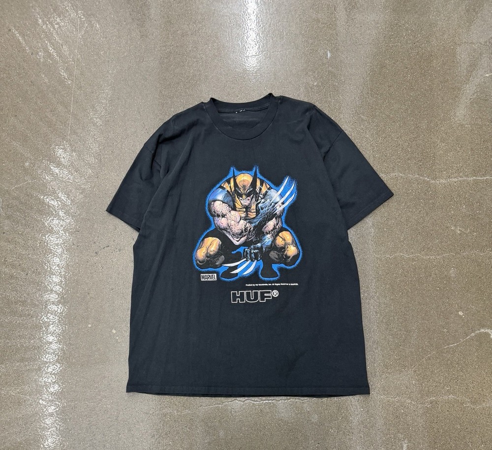 HUF x Marvel Wolverine Snikt Graphic T-Shirt White Men’s XL X-Men Comic Tee