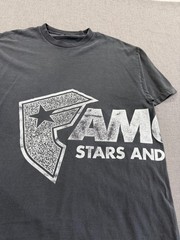 Y2K Famous Stars & Straps T-Shirt Mens XL Black Sun Faded Graphic Streetwear
