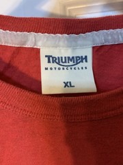 Vintage Triumph Motorcycles Mens Sz XL T-Shirt Red