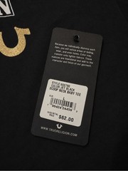 New With Tags True Religion Tee Black Gold Logo L