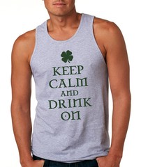 KEEP CALM DRINK ON Saint Patrick’s Day party Irish shamrock St Tank Top T-Shirt