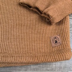 Coleman Henley Thermal Shirt Mens XL Sherpa Lined Waffle Knit Brown Pre-owned