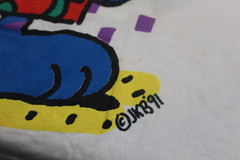 Vintage 1991 Free Style Shirt Jimmy Cool Cats Life Guard Paper Thin Size L