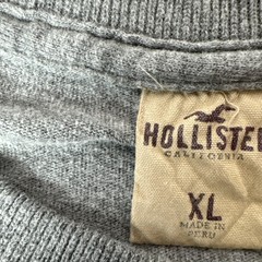 Hollister Beach Bound Men’s T-shirt Size XL Gray Embroidered Logo