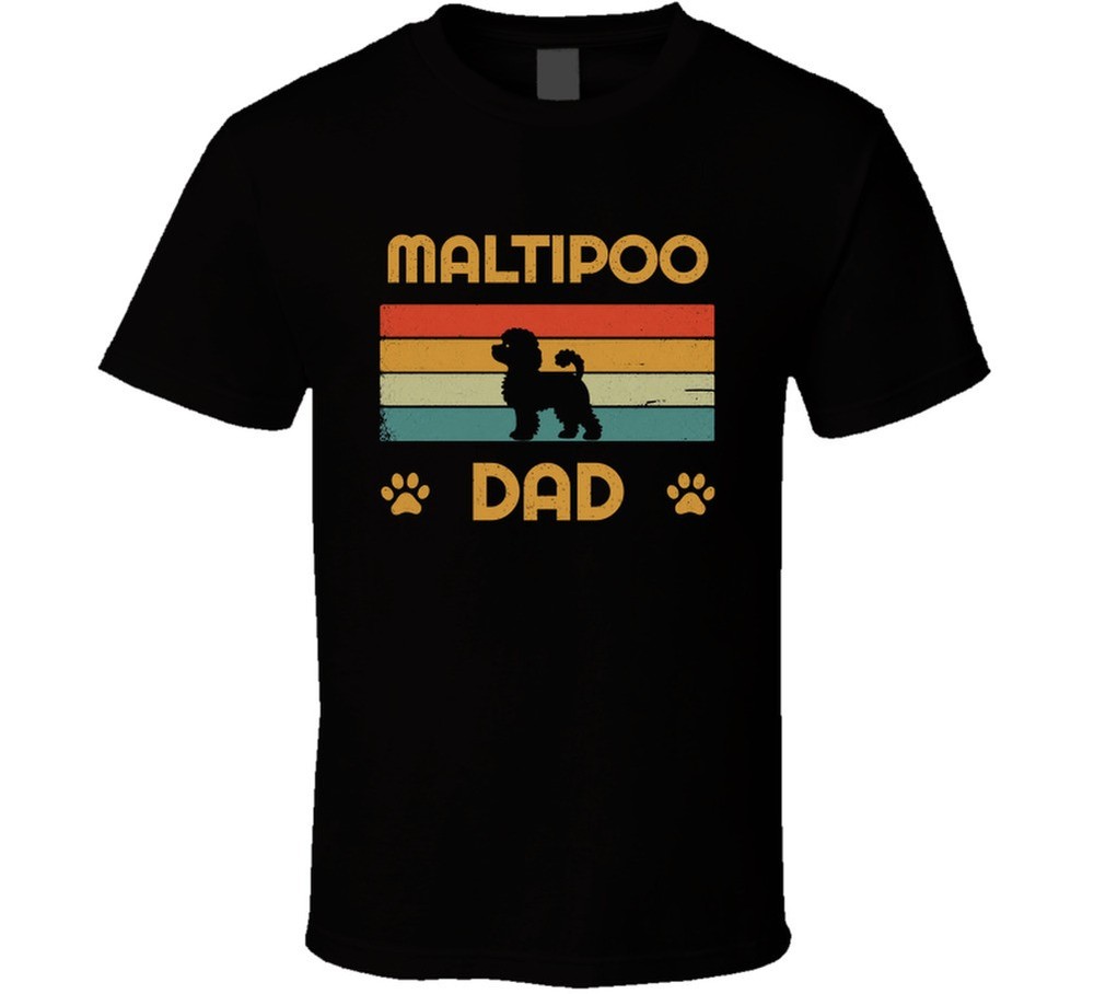 Maltipoo Dad T Shirt Popular Dog Breed Fathers Day Gift Present For Men