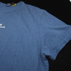 Polo Ralph Lauren T-Shirt -XXL Blue Heather -White Pony -Chain stitch Spellout