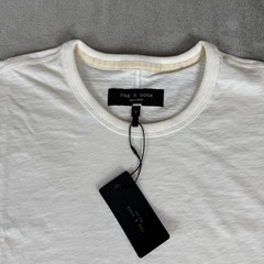 Rag & Bone Classic Lightweight Slub Jersey Tee T-Shirt Mens Large White $98 NWT
