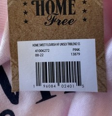 NWT Home Free adult unisex L pink t-shirt “Home Sweet Home” crewneck short sleev
