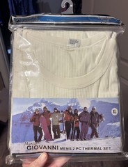 Marco Giovanni Men’s Waffle Knit Thermal Top XL Long Sleeve White NWT