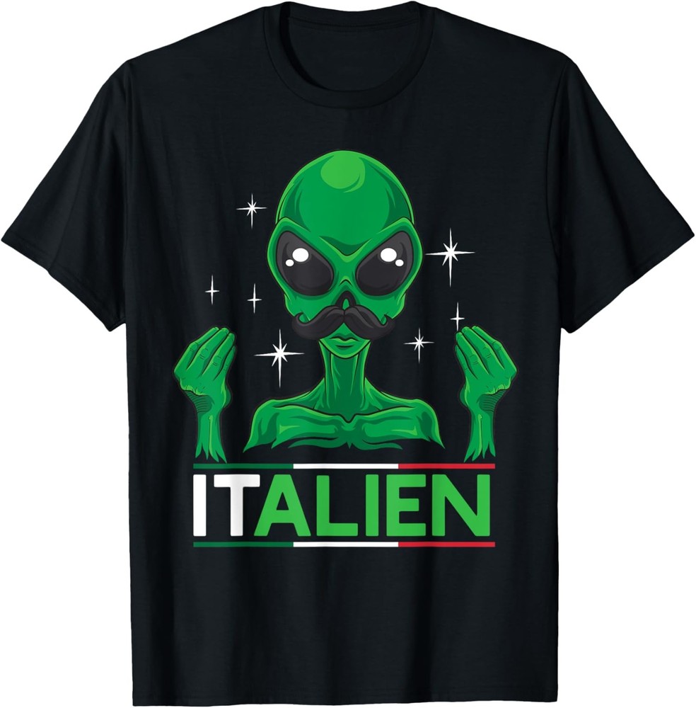 Funny Italian Alien Pun Italy Hand Gesture Unisex T-Shirt