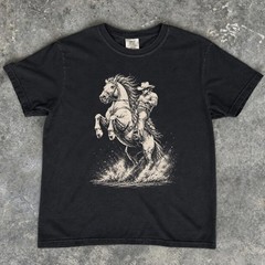 Cowboy Horse Vintage Graphic Western Rodeo Ranch Animal Country Comfort Tee