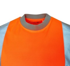 Mens Hi Vis Workwear T-Shirt High Visibility Tee Reflective Safety Security Top