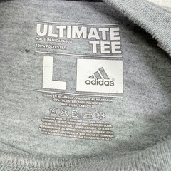 Adidas Ultimate Tee Mens Gray Heather Performance Logo T-Shirt Large 4897A