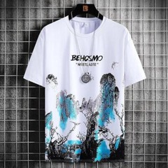 Camiseta De Manga Corta Para Hombre Ropa De Seda Moda De Calle De Hip Hop Lujo