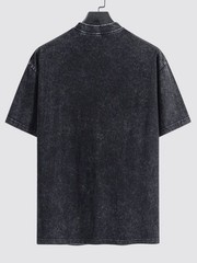 Basic Vintage Washed Distressed Drop Shoulder Colorful Cotton 230G T-Shirt