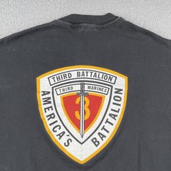 Vtg Third Battalion Third Marines Americas Battalion Black L Single Stitch Shirt