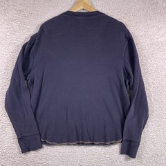 Vintage GAP Thermal Shirt Mens XL Navy Heavyweight Waffle Knit Y2K Grunge 90’s
