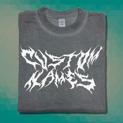 Custom Death Metal Tee Vintage Heavy Metal Rock Band Distressed Shirt Goth Faded