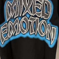 NEW 2026 Mixed Emotion Black “Spirit” Rhinestone High-Quality Men’s T-Shirt S-XL